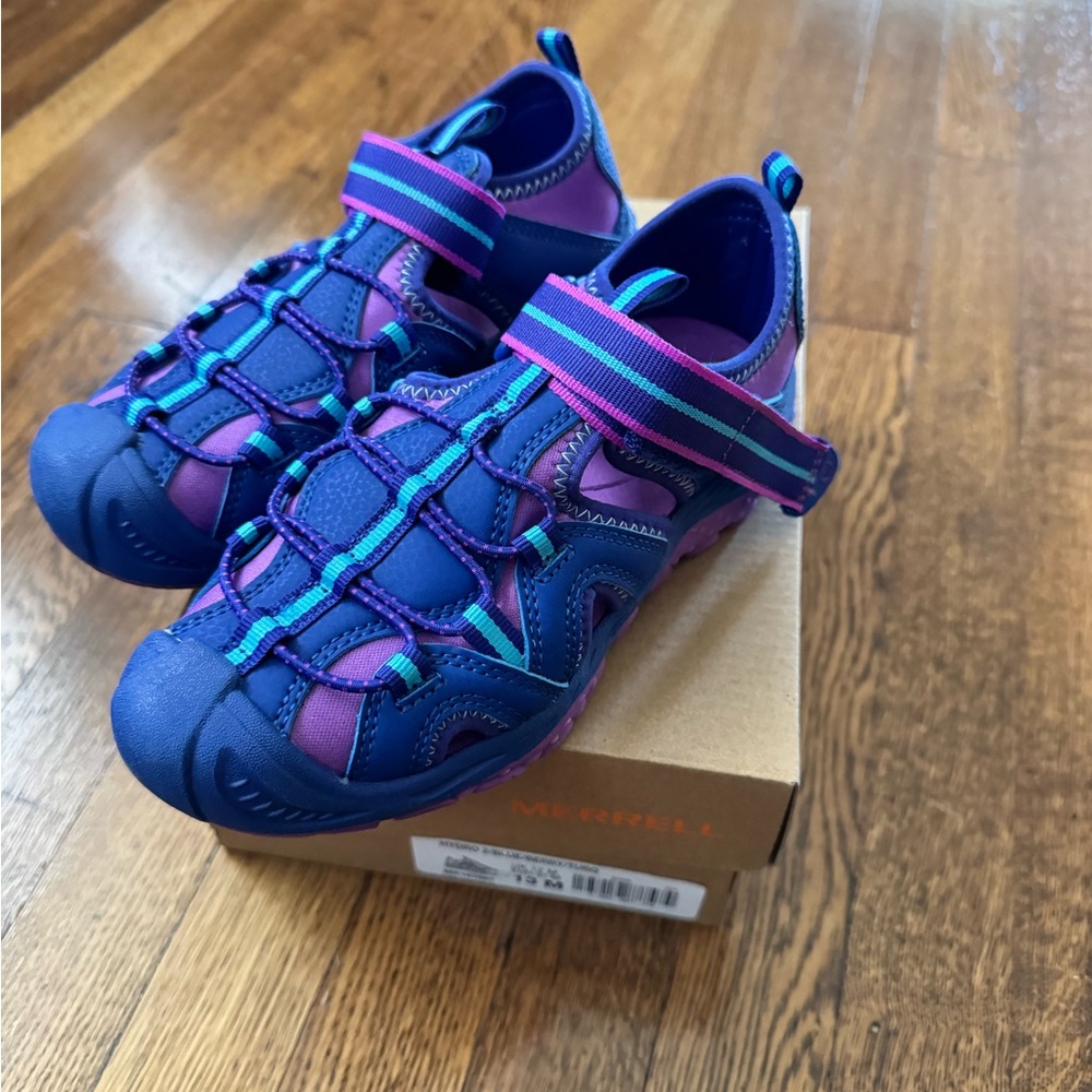 Brand New - Merrell Kids Hydro Purple & Blue Active Sandals